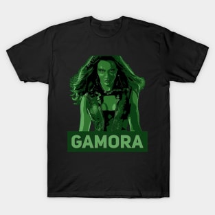 Gamora | Green vintage poster T-Shirt